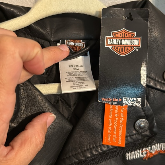 NWT Harley Davidson Boy Toddler Moto Pleather Jacket - Picture 2 of 10